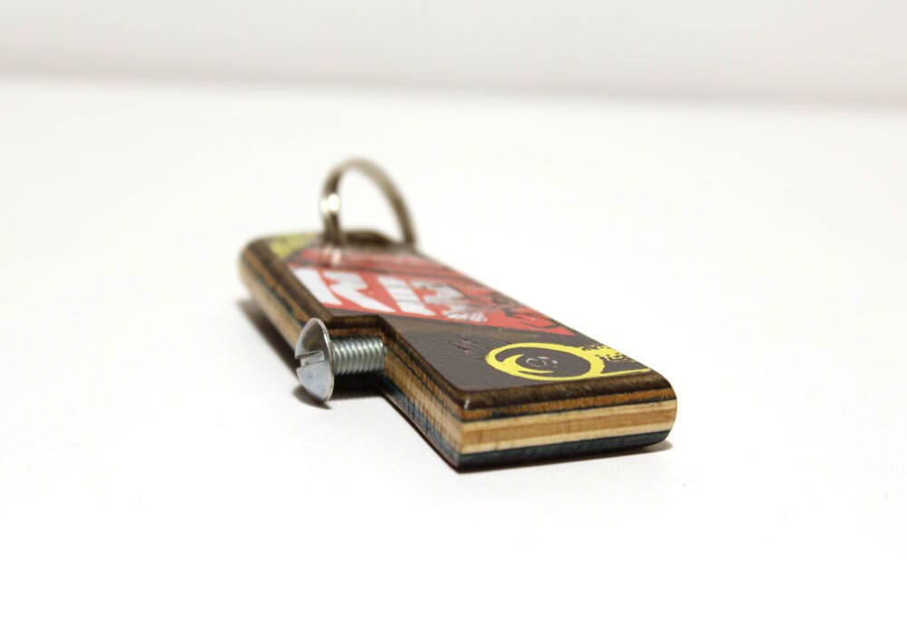 Skateboard bottle opener keychain by scene3designs on Etsy
