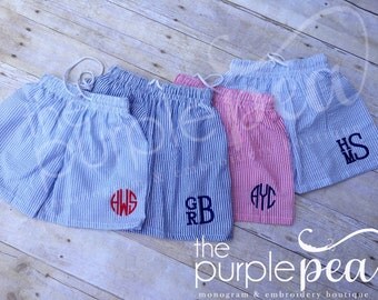 Boys Swimsuit ~ Monogrammed swimsuit ~ Girls Bathing Suit ~ Monogrammed Swim suit ~ Girls Swimsuit ~ Toddler Swimsuit ~ Seersucker Swimsuit
