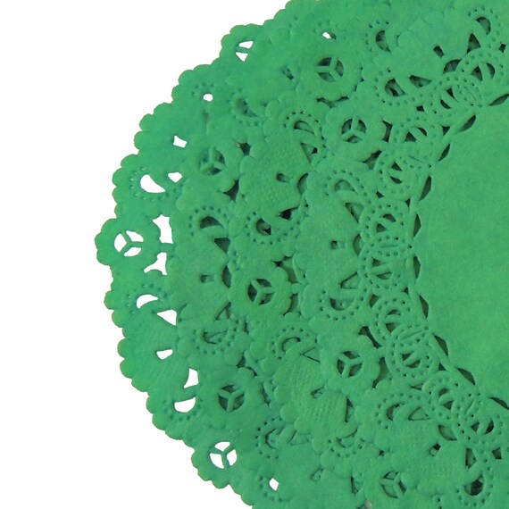 EMERALD GREEN Paper Lace Doilies 4 6 8