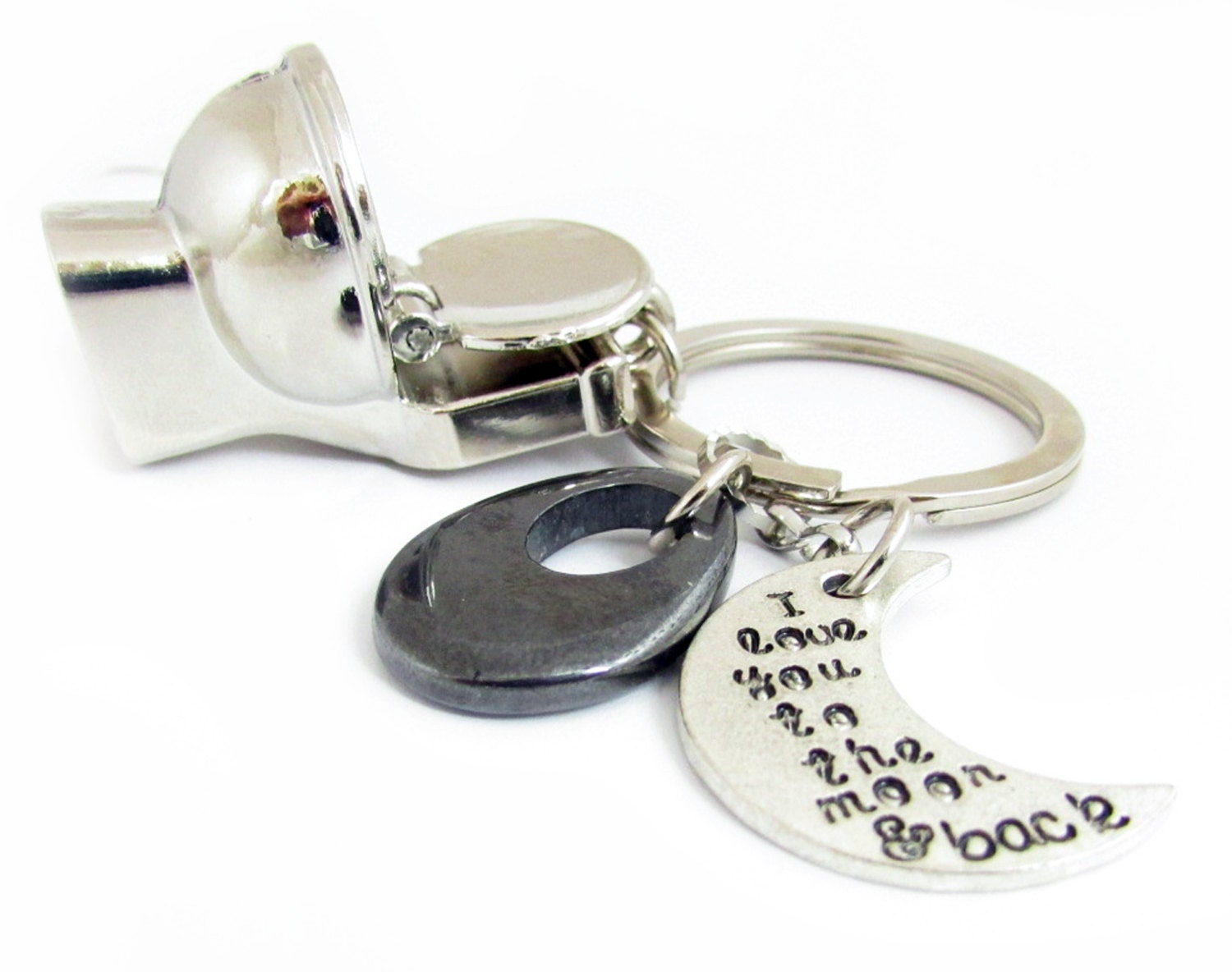 Toilet Keychain Fun Keychain Gift for Him Keychain for Him
