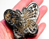 Orgone Black Tourmaline Healing Butterfly POWERFUL EMF Protection, Place your Glass on top to Clear Water
