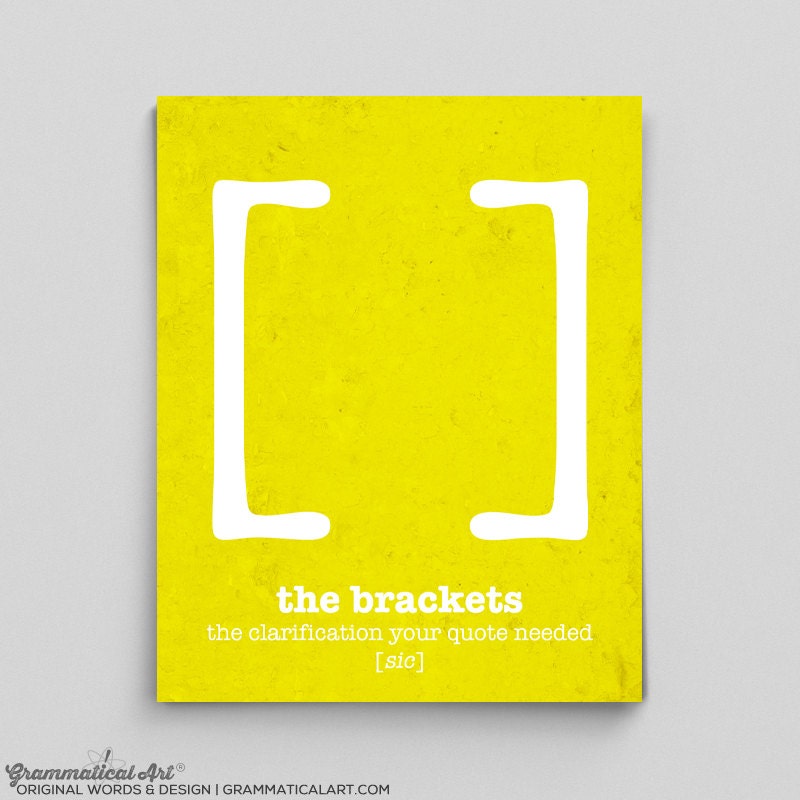 Grammar Punctuation English Bracket Definition Teacher Gifts