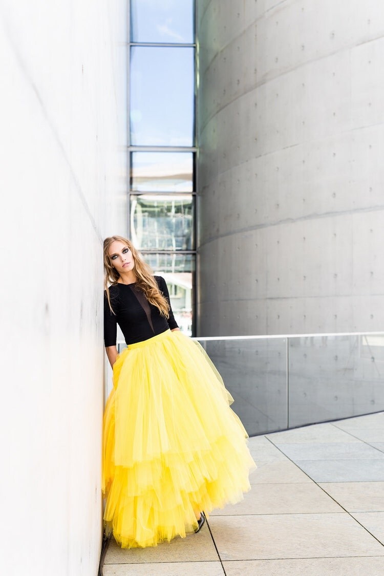 multilayer tulle skirt full tulle skirt maxi tulle by  