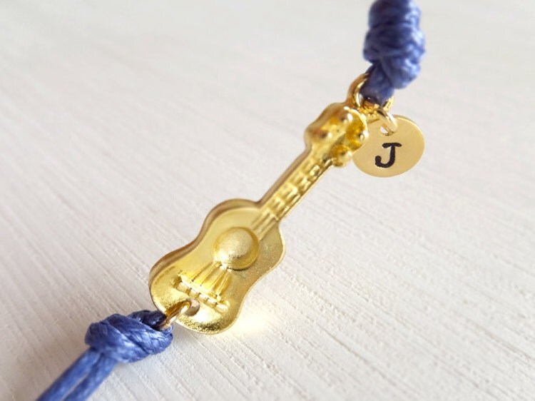 Ukulele Guitar Jewelry Bracelet Personalized by twinpearlsjewelry