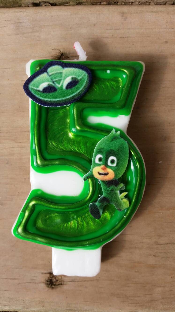 PJ Masks Birthday Candle Owlette Catboy Gekko