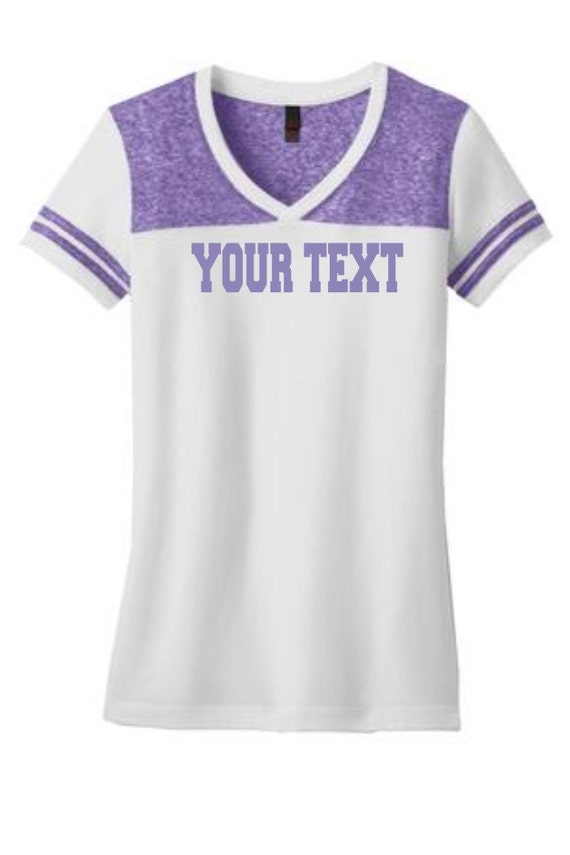 Ladies Football Vneck Jersey Tshirt by LagunaEmbroidery on Etsy