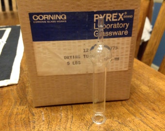 Vintage Pyrex Laboratory Glassware Corning Glass Works 12 Drying Tubes