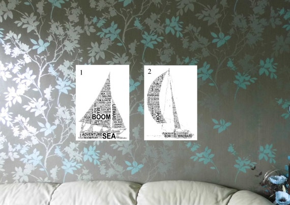 Sailing Personalised Word Art Print 