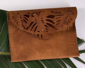PARADISE Clutch / Handbag / Ipad Case (100% Leather)