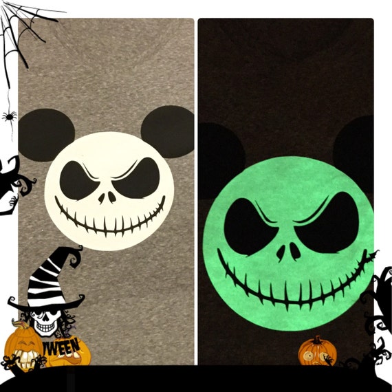 glow in the dark jack skellington shirt