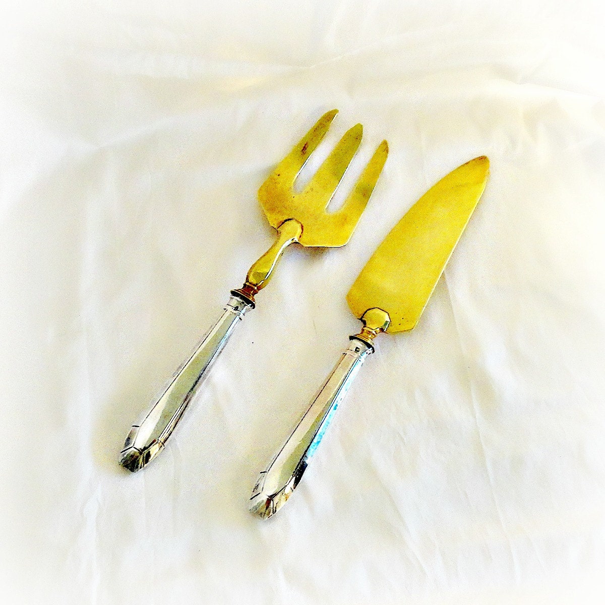 Sterling Silver Serving Set French 950 Silver Fork & Serving