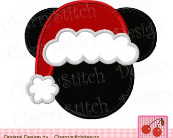 Christmas Santa Mouse,Mickey Mouse Embroidery Design,Mickey Applique Design - 4x4 5x5 6x6 inch-Machine Embroidery Applique Design