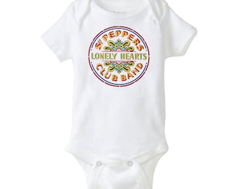 The Beatles Sgt. Pepper's Lonely Hearts club Band Music Cool Baby Shower Gift Cute Funny British Baby Awesome Baby Gift Boy Girl Neutral