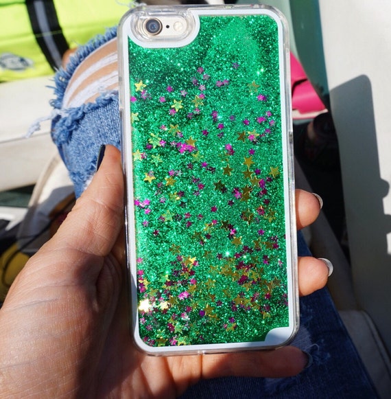 Items similar to Liquid Glitter Star iPhone 6 Case on Etsy