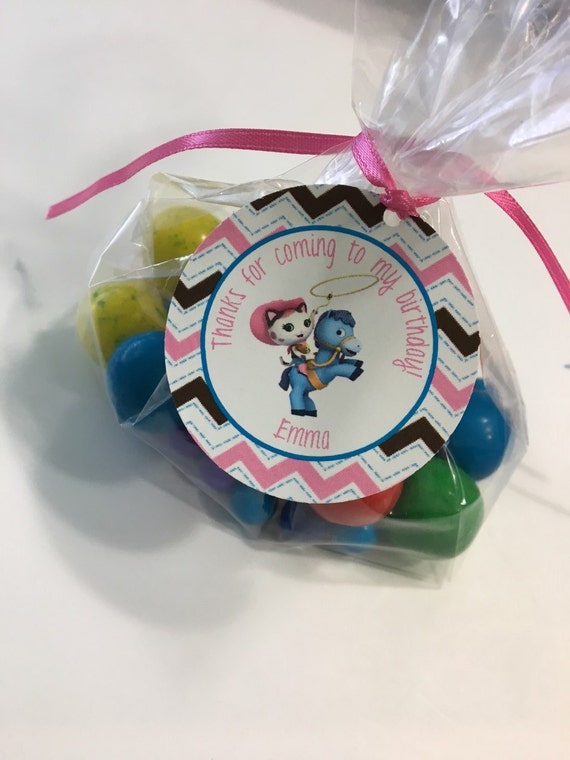 12 sheriff Callie Birthday Party Favor Tags, Birthday Favor Tags