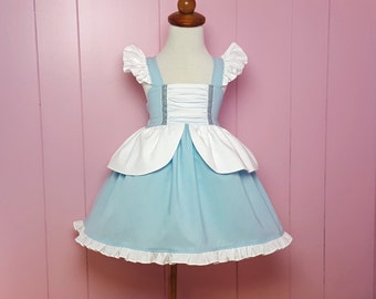 Cinderella Inspired Girls Toddler Disney Everyday Princess Dress, Sizes 12 months to 12 Girls