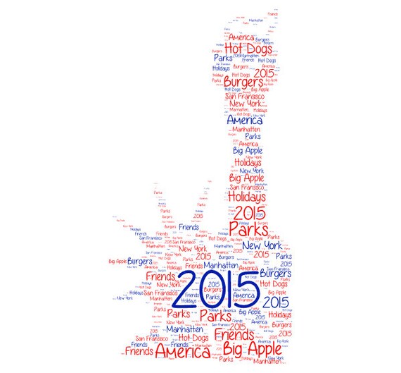 Word Art Print Typography Statue of Liberty by agiftforyoucouk