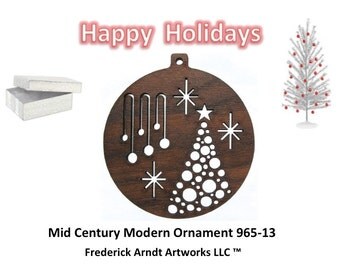 965-13 Mid Century Modern Christmas Ornament