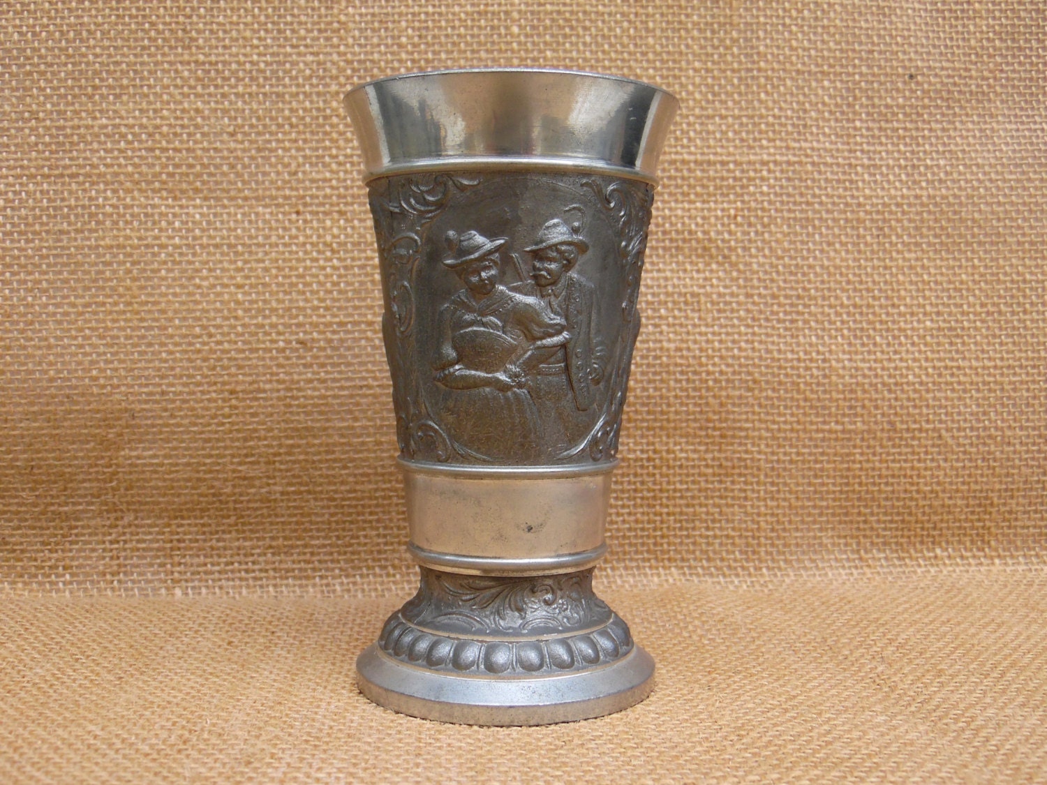 Vintage Pewter Cup German Wine Cup