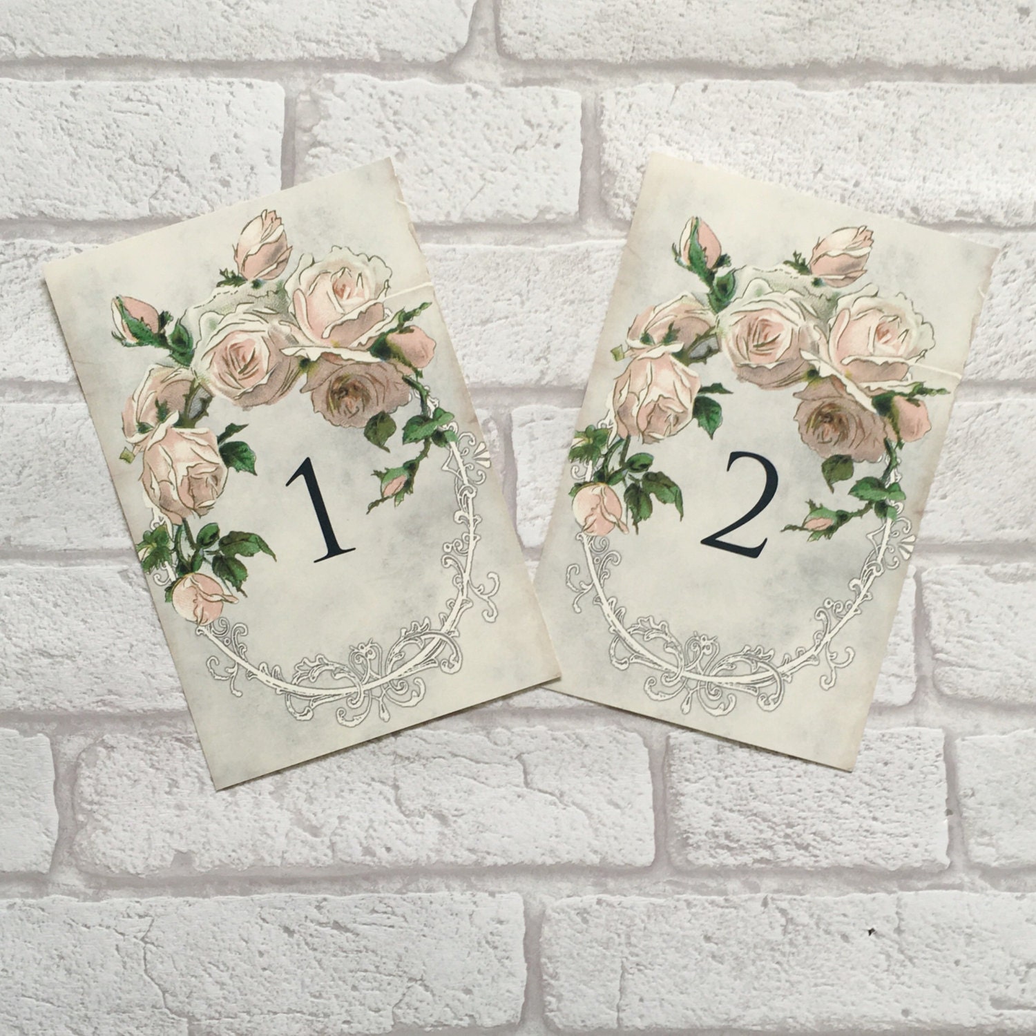 wedding table numbers and name cards