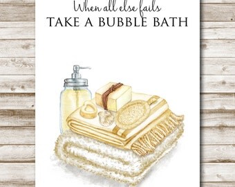 Bubble bath quote | Etsy