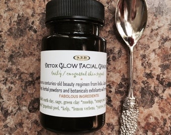 DETOX GLOW Vegan Herbal Facial Cleansing Grains Oily & Congested Skin Types