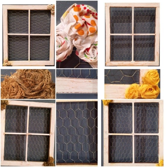 chicken wire window frames by JunqueBeauty on Etsy