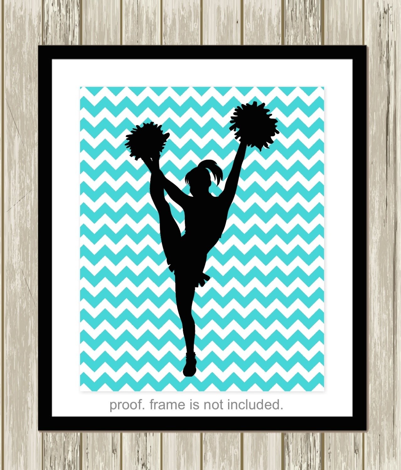 Cheerleader wall art cheerleader room decor girls wall art