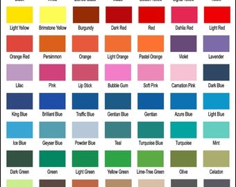 Oracal 631 Vinyl Color Chart