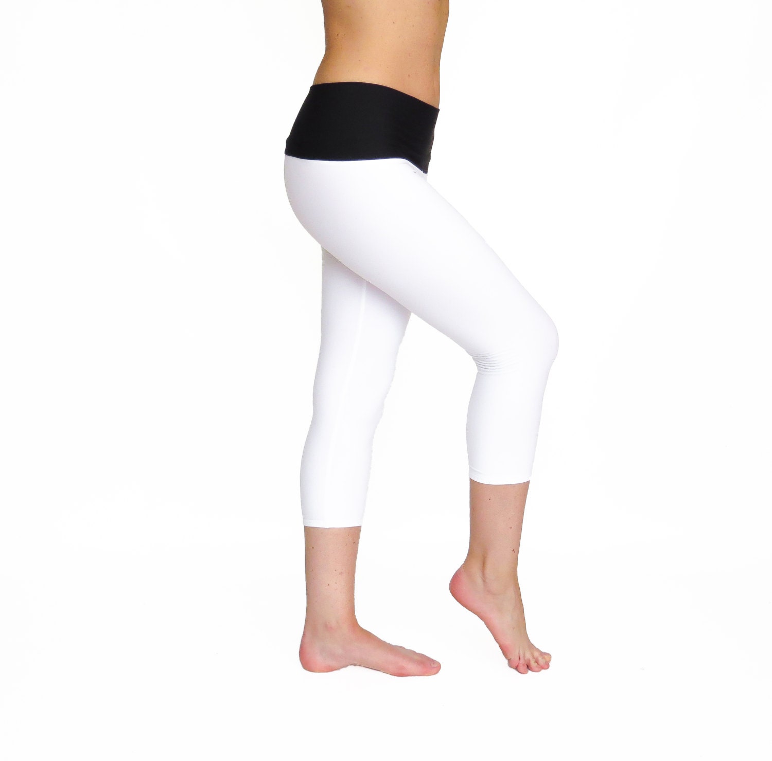 White Capris White Capri Leggings Sexy Tights by on Etsy