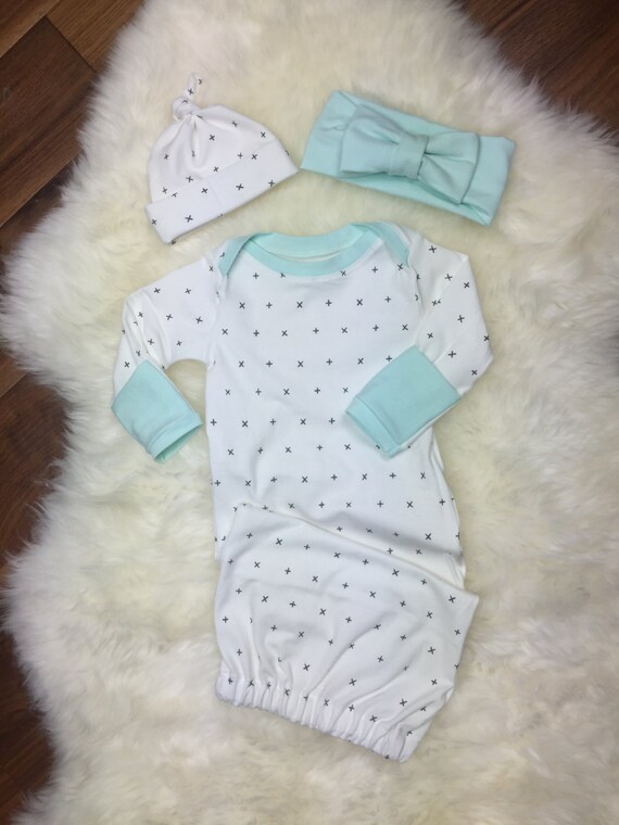 Gender Neutral Newborn Baby Coming Home Outfit Cross Your