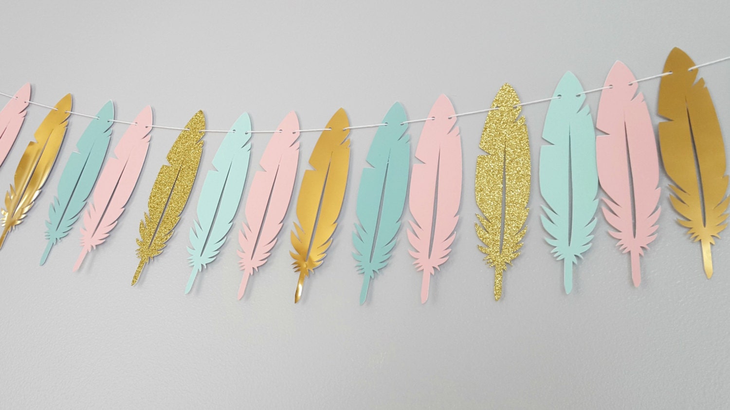 Feather Banner Feather Garland Feather Decor Feather