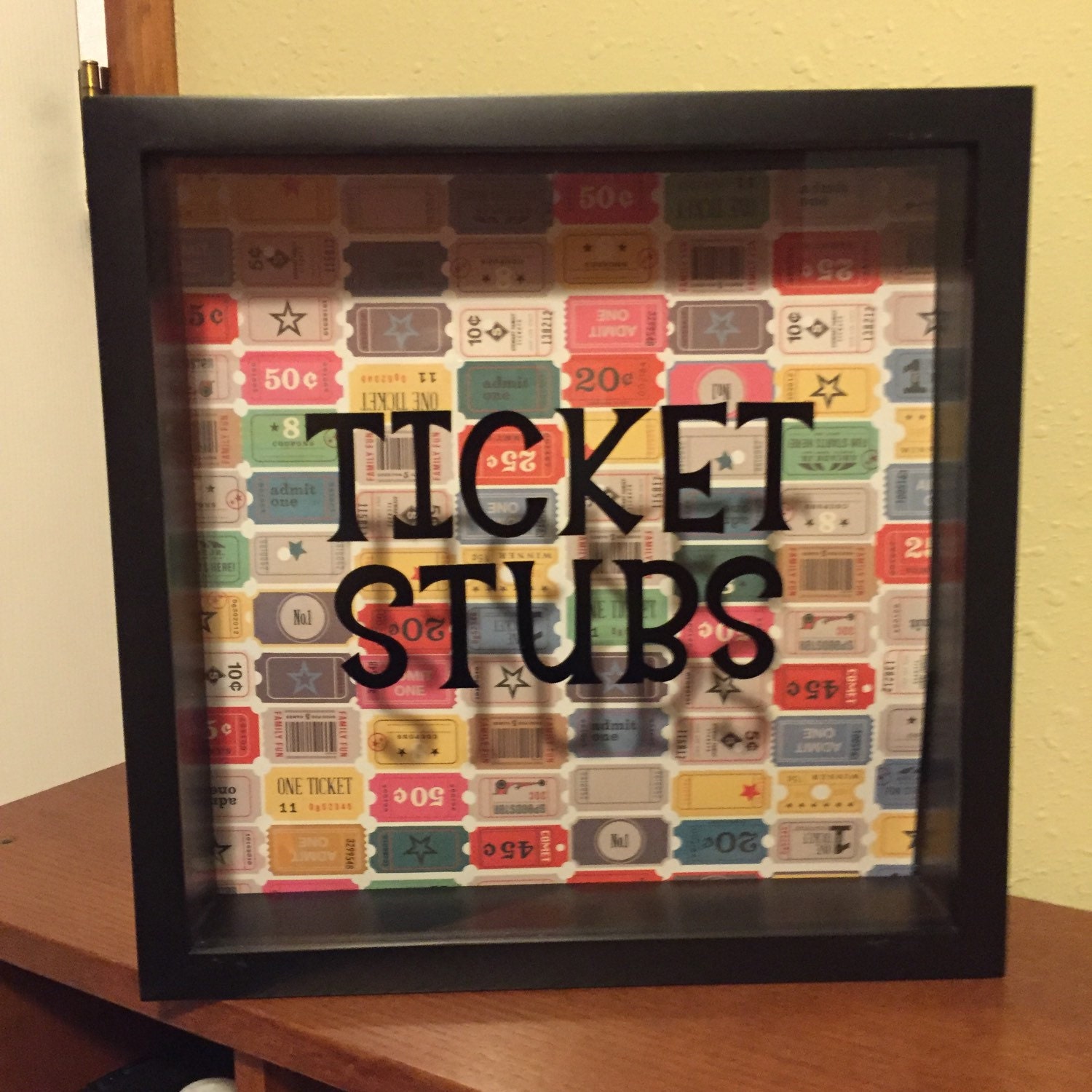 Admit One Ticket Stub Box 12x12 Concert Tickets Teen Gift