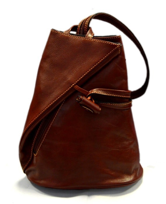 Luxury leather backpack travel bag weekender by ItalianHandbags