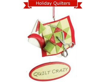 Quilt Crazy Holiday Ornament 35-908588-Q