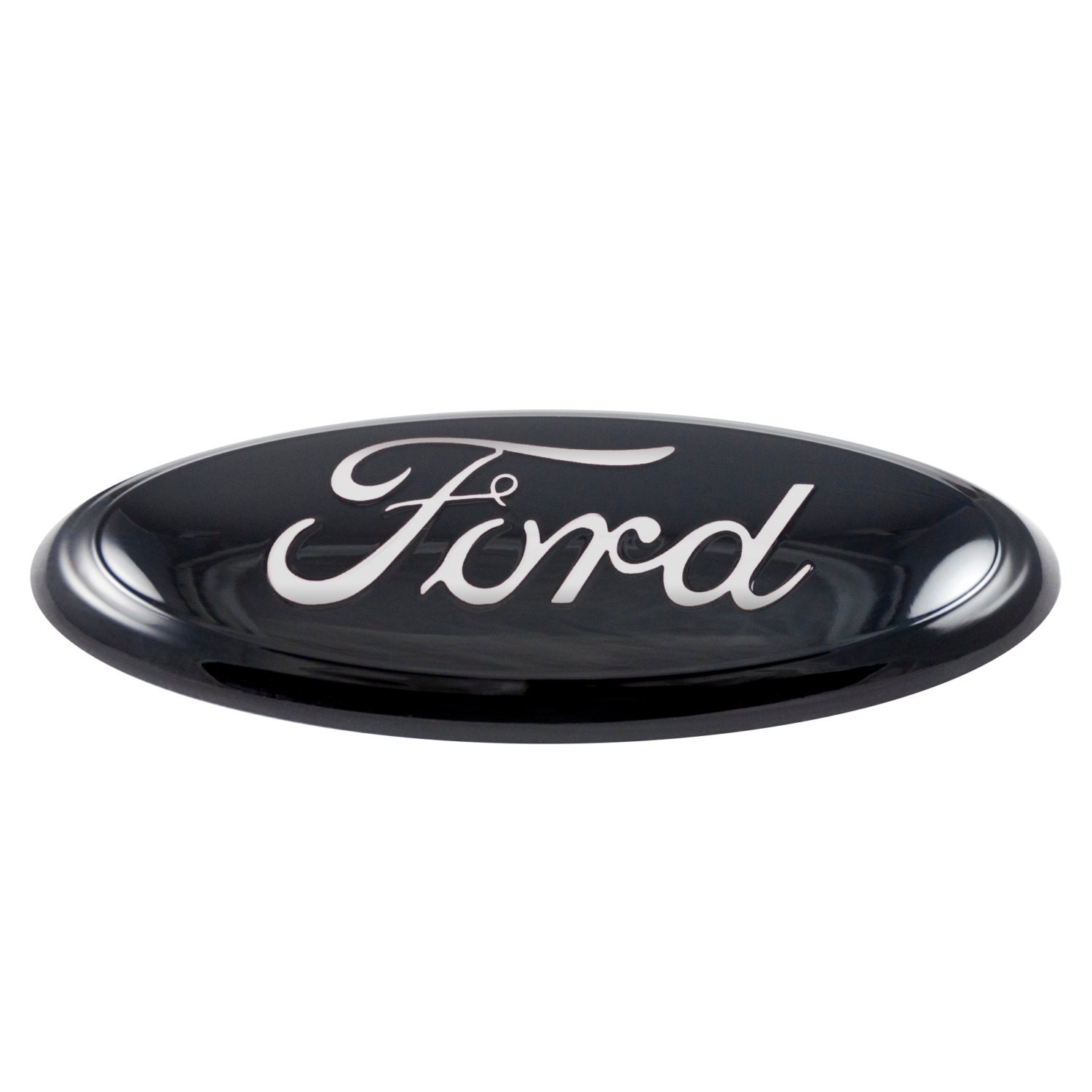 Ford Emblem Black and Chrome 13 Inch Fits Ford Super Duty