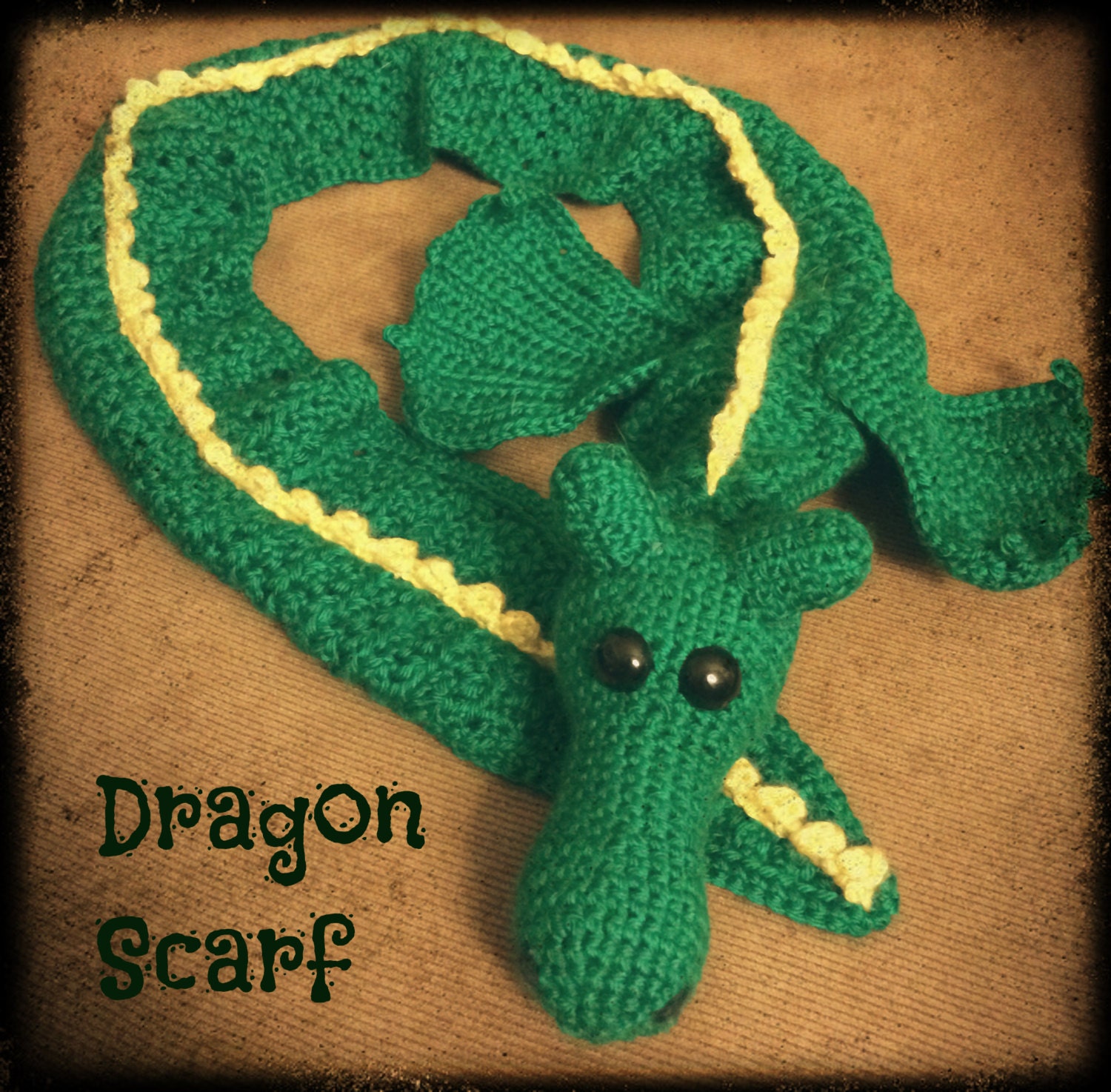 Child's Crochet Dragon Scarf