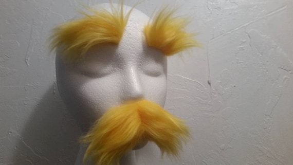 Lorax Mustache and Eyebrows by freakyfriends4u on Etsy