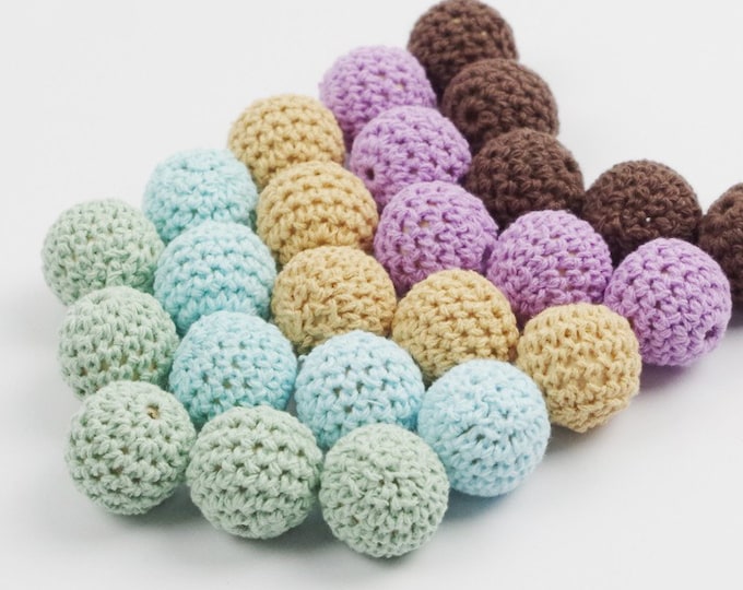 Wholesale Crochet Beads 50pc/lot 16mm Round Mix Colors Ball Knitting
