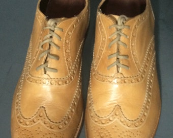CHARLES TYRWHITT Brown Leather Wingtip Oxford Brown Shoes Size 11
