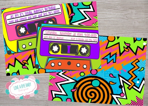 theme baby 80s shower or birthday baby theme shower 90s 80s by LoveAByeBabyDesigns