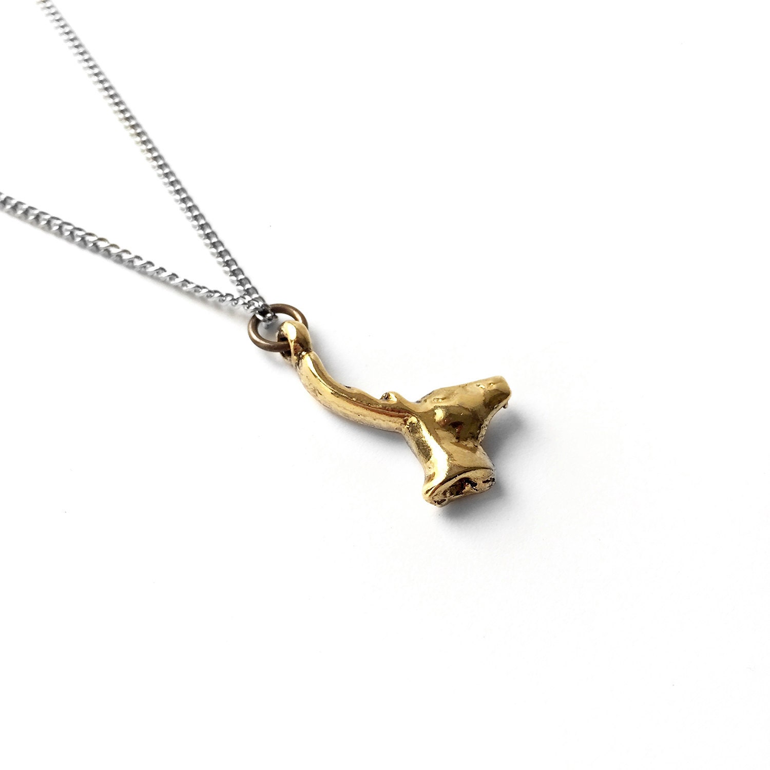 Men's Necklace Gold Deer Head Necklace Deer and by ModernOut