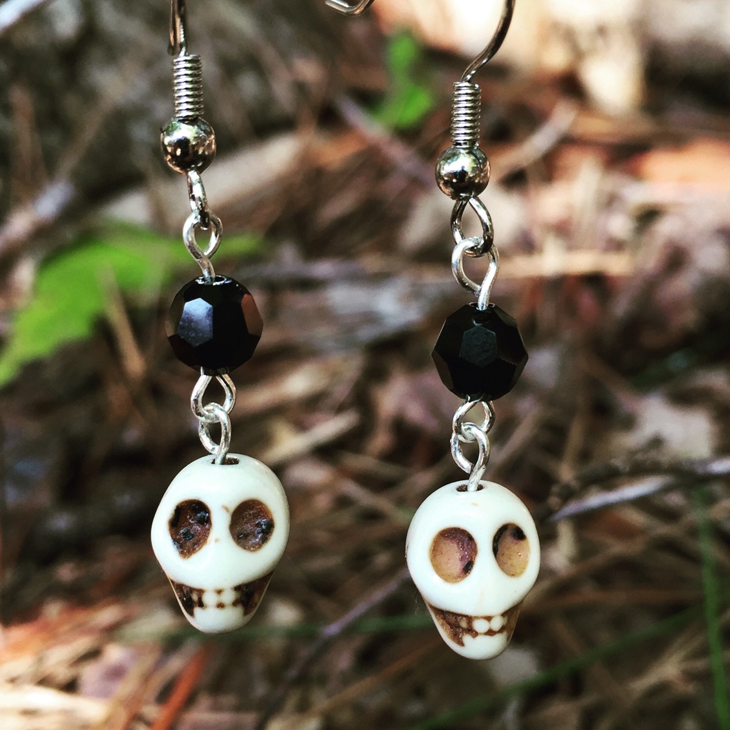 Halloween earrings skull earrings fall earrings skeleton