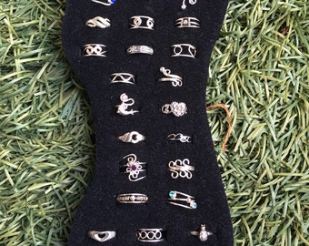 Sterling Silver Toe Ring - Adjustable - you pick which ONE you want !