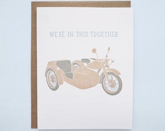 We're in This Together Letterpress Card