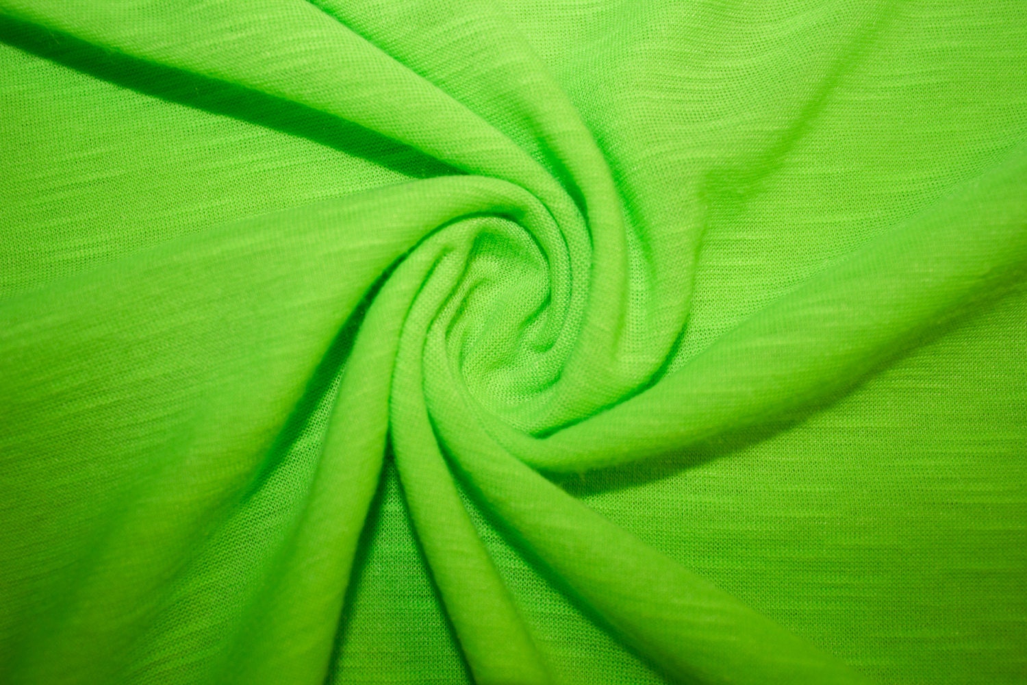 Neon Green Jersey Knit Slub 97 Rayon Polyester by FabricsUniverse