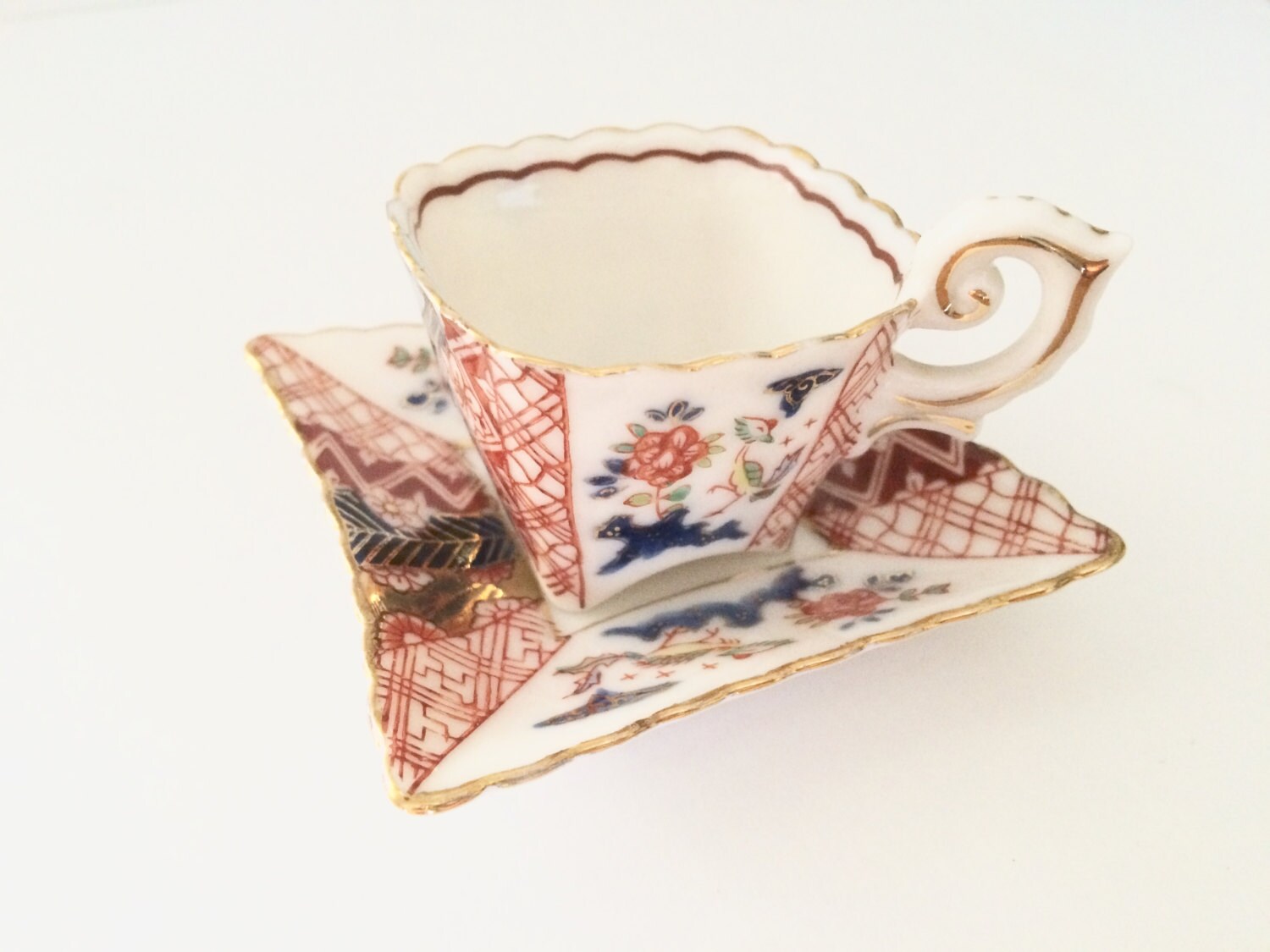 Japanese Collectible Kutani China Kosen Miniature Tea Cup