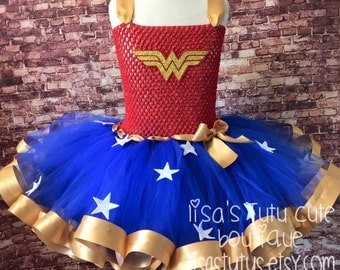 Wonder woman tutu, Wonder Woman dress, Wonder Woman Costume, Wonder Woman birthday outfit, Wonder Woman tutu dress.