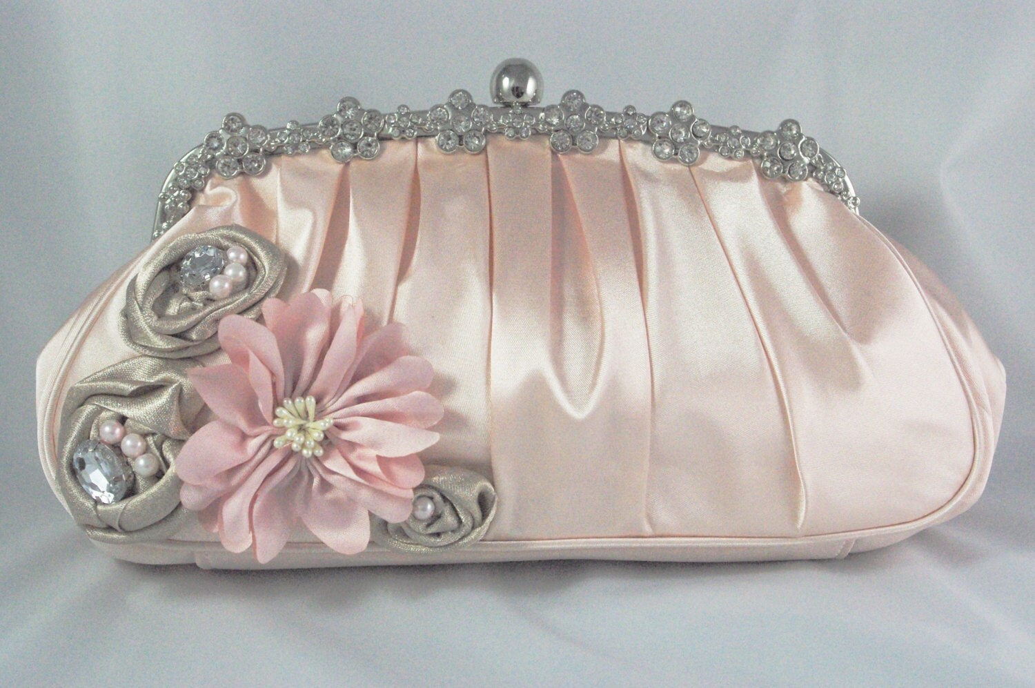 blush pink wedding bag