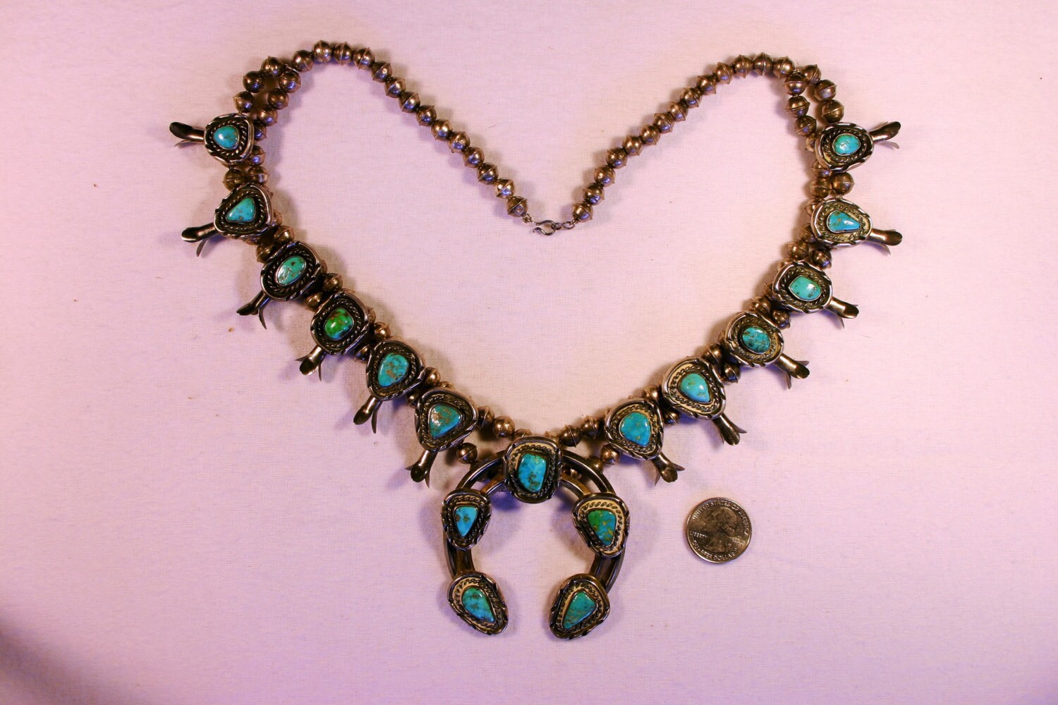 Indian squash blossom necklace Clearance